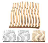 HONMEET 4pcs Flexible Hair Comb Teeth Hair Comb Metal Simple Decorative Sophisticated Lightweight Easy to Pin Anchoring Adornments for Brides Bridesmaid Wedding Giving