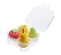 HONMEET 4pcs Fruit Makeup Sponges Small Dual-use Powder for Liquid Application for Foundation Concealer Unique Shape Fun Makeup
