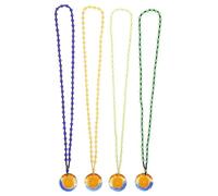 HONMEET 4pcs Glass Beaded Pendant Buddhist Neck Pendant Amulet Ornament for Worship for Buddhism Believers, Office and Theme Parties