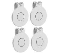HONMEET 4pcs Golf Ball Marker Hat Clip Flat Metal Poker Chip Style Golf Training Aids for Men Women Golfers Easy Attach Hats Bags Belts Visors Pockets