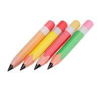 HONMEET 4pcs Inflatable Pencil Decorations Giant Classroom Decor for Birthday Parties PVC Balloons Yellow Orange Green Red for School Activities and Learning Environments