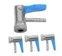 HONMEET 4pcs Locking Tire Inflator Chuck Adapter with No Leak Connector Quick Air Pump Clamp for Car Motorcycle Inflation Secure Locking Mechanism Broad Pump Compatibility
