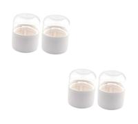 HONMEET 4pcs Makeup Sponge Holder Breathable Beauty Egg Cases for Cosmetics Travel Accessory Durable Puff Organizer for Efficient Storage Lovely Design for Bathroom
