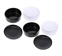 HONMEET 4pcs Plastic Go Chess Pieces Storage Box Set Lids, Black and White Resin Chess Containers for Go and Five-in-a-row Game Supplies, Compact Board Game Storage Pot for Beginners