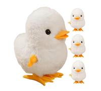 HONMEET 4pcs Plush Wind-Up Duck Toy Set for Boys and Girls Simulation Jumping Duck Toys Soft Plush Easter Basket Fillers for Toddlers