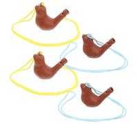 HONMEET 4pcs Purple Clay Bird Caller with Authentic Water Bird Sounds Lightweight Portable Outdoor Whistles for Birthday Party Favors and Fun Noise Makers