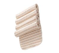 HONMEET 4pcs Reusable Baby Diaper Liners and Washable Flat-fold Cloth Diaper Inserts for Infant Leak Protection Brown White Stripe Pattern