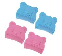 HONMEET 4pcs Shower Comb for Cradle Cap Care Soft Scalp Brush and Comb for Newborns Gentle Hair Grooming for Colors