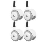 HONMEET 4PCS Silent Stroller Replacement Wheels Noise-reducing Swivel Stem Casters for Front Back Use Easy Installation Walker Accessories for Indoor and Outdoor Quiet Rolling