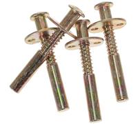 HONMEET 4pcs Small Spring Loaded Latches Plunger Bolts for Crib Bed Furniture Hardware Replacement Crib Latch Mini Spring for Cage Doors and Window Screens