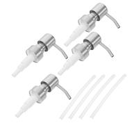 HONMEET 4pcs Stainless Steel Lotion Pump Mason Jar Soap Pump Replacement Replacement Silver