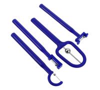 HONMEET 4pcs Tongue Trainer Set for Adults and Blue U-Shaped Oral Muscle Exerciser for Speech Therapy Tongue Thrust Corrector Muscle Strengthener Portable Language Rehabilitation Tool