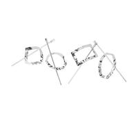 HONMEET 4pcs Vintage Hair Sticks for Women Elegant Retro Updo Hairpin Accessories Simple Design Silver for Hairstyles and Hair Tying for Girlfriend Mother
