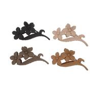 HONMEET 4pcs Vintage Matte Flower Hair Claw Clips for Thick Hair Strong Hold Shark Jaw Clamps Comfortable Non-slip Styling Accessories for Women