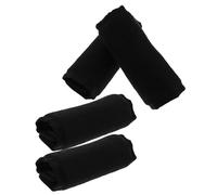 HONMEET 4pcs Walker Hand Grips Replacement Sleeves for Crutches and Wheelchairs, Black Polyester Handle Covers with Anti-slip Cushions, Reduces Hand Strain and Easy to Clean for Seniors