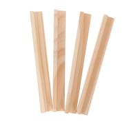 HONMEET 4pcs Wooden Alphabet Domino Holders Displaying Stand DIY Supply Smooth Edges Multi-function Racks for Learning and Game Organization
