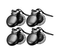 HONMEET 4Pcs Wooden Castanets Traditional Spanish Finger Percussion Instruments for Music Education Sound Design for and Orff Music Activities