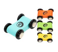 HONMEET 4Pcs Wooden Race Car Mini Wood Cars Educational Table Play for Hand Muscle Development