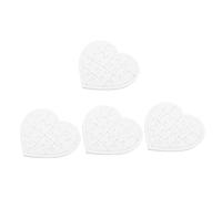 HONMEET 4sets Heart-shaped Blank Coloring Puzzle Pieces for Boys and Girls Drawing Doodle Board for Creative Craft Activities and Educational Fun