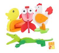 HONMEET 4Sets Wooden Animal Puzzle for Bright Colors Educational Shape Puzzles for Early Learning Develops Fine Motor Skills and Logical Reasoning for Preschool Playtime