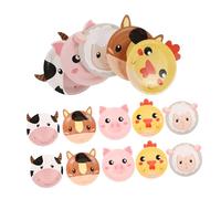 HONMEET 50pcs Farm Animal Shaped Disposable Paper Plates Cartoon Plates for Birthday Weddings and Farmhouse Party Decorations with Pig Lamb Calf Horse Chick Designs