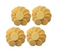 HONMEET 50pcs Round Face Cleansing Sponge Pads 60mm Diameter X 8mm Thick Soft Natural Wood Pulp Makeup Removal and Facial Cleansing Pads for Sensitive Skin Daily Use