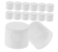 HONMEET 50Pcs White Flip Top Bottle Caps Reusable Ribbed Caps for Crafting for Cosmetics Hand Creams Liquid Soaps Versatile for Easy Dispensing