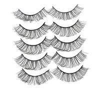 HONMEET 5pairs Faux Eyelashes Natural Look Comfortable for Daily Use for Weddings Parties Makeup Applications