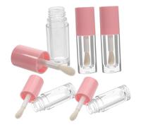 HONMEET 5pcs 6ml Empty Lip Gloss Tubes with Wand Brush Small Lip Balm Containers for DIY Makeup Samples Travel-friendly Bright Pink