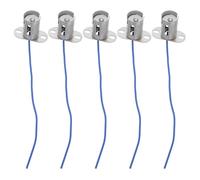 HONMEET 5PCS Bayonet Type Bulb Socket - Automotive Lamp Holder with Wiring Harness - B15 Bulb Socket Adapter Metal Bayonet Light Connector