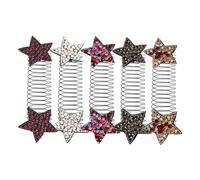 HONMEET 5pcs Invisible Hair Clips Star Hair Comb for Women Bangs Holder Styling Tools