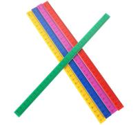 HONMEET 5pcs Magnetic Plastic Measuring Rulers, 29cm Straight Edge Drawing Tools with Colourful Scales for Engineers and Architects, Easy to Store for Classroom and Office Use