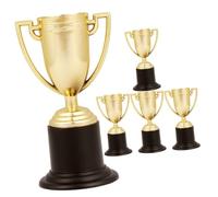 HONMEET 5Pcs Mini Trophy Lightweight Abs Material Small Decorative Basketball Football Table Tennis Match Reward Prizes for Classroom Sports Party Games