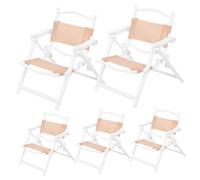 HONMEET 5pcs Miniature Foldable Beach Chairs Mini Recliners for Dollhouse Micro Landscape Tabletop Decoration Portable Camping Scene Accessories for Role Play and Outdoor Imaginative Play