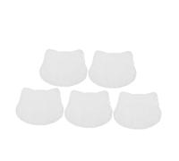 HONMEET 5PCS Miniature White Cat Plush Carpet Soft Dollhouse Floor Mat Cozy Small Pet Blanket Lightweight Mini Throw Rug for Desk and Mini Decor