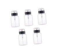 HONMEET 5Pcs Nail Polish Remover Pump Bottles Leak Liquid Subpackage Storage Bottles for Detergents Soaps and More for Home and Travel