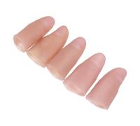 HONMEET 5Pcs Skin Color Simulation Finger Realistic Thumb Covers for Prank Halloween Cosplay Party Lightweight Finger Modelling Props for Fun