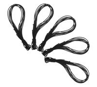 HONMEET 5pcs Trampoline Safety Rope Black Elastic Mesh Replacement Tie Down Cord for Secure Fixing and Easy Installation Binding Rope for Trampoline Net Repair and Safety Enhancement