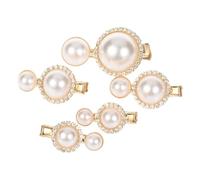 HONMEET 5pcs Vintage Pearl Hairpin Elegant Headdress Clips for Women for Weddings Lightweight and Easy to Carry Small Pearl Decorative Hair Accessories