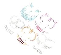 HONMEET 5sets Face Gems and Rhinestones for Halloween Body Jewels Stickers for Festivals Eye-catching Face Jewels for Parties and Cosplay Safe Reusable Material