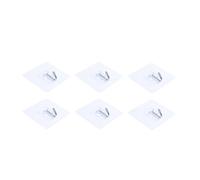 HONMEET 6 Pack Adhesive Hooks Heavy Duty Waterproof PVC Four-Leaf Clover Shaped Hooks for Hanging Kitchen Tools and Sundries in Bathroom and Kitchen