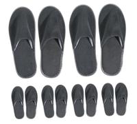 HONMEET 6 Pairs Disposable Coral Fleece Slippers Non Skid Home One Off Slippers for Guests Spa Summer Use Hotel Family Visitors