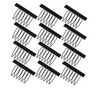 HONMEET 60pcs Teeth Wig Combs Clips for Diy Wig Making Steel Teeth Design for Secure Hold Versatile Hair Accessories for and Extensions Must-have for Enthusiasts