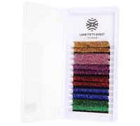 HONMEET 6pairs Glitter Lashes False Eyelashes for Extensions Glue Fashion Cosplay Makeup Safe Comfortable Wear for Halloween Night Out Random Color