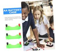 HONMEET 6pcs Aa Battery Holder Case with Terminals for Circuit Learning Tool Science Experiment Battery Case for Stem Kits and Practical for Physics Labs and Home Study