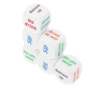 HONMEET 6pcs Acrylic Drinking Dice for Parties Bar Ktv Sturdy Heavy Dice Game for Adults Family Friends Fun Easy to Learn Pub Entertainment