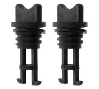 HONMEET 6Pcs Boat Drain Plug Set with Black Seal Rings, Nylon Kayak Scupper Plugs and Marine Bung Stopper for Raft, Canoe, and Hull Bottom Drain Valve Replacement