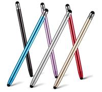 HONMEET 6pcs Capacitive Stylus Pen Set for Touch Screen Devices and Tablets with 2 Different Tip Sizes 7mm and 5mm, Metal and Silicone Material, for Responsive Writing and Drawing