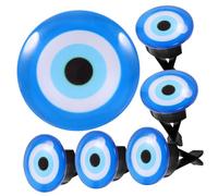 HONMEET 6pcs Car Air Freshener Vent Clips Evil Eye Accessories Glass Decorative Creative Stylish Lightweight Portable Air Outlet Freshener for Car