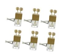 HONMEET 6pcs Car Glass Perfume Diffuser Bottles Essential Oil Organizers with Sealing Sturdy Design and Classic Shape for Lasting Fragrance Your Car